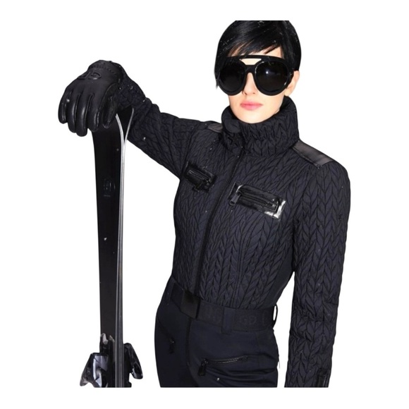 Goldbergh Vision Black Quilted Belted Ski Suit NWT Size 46 - Picture 5 of 14